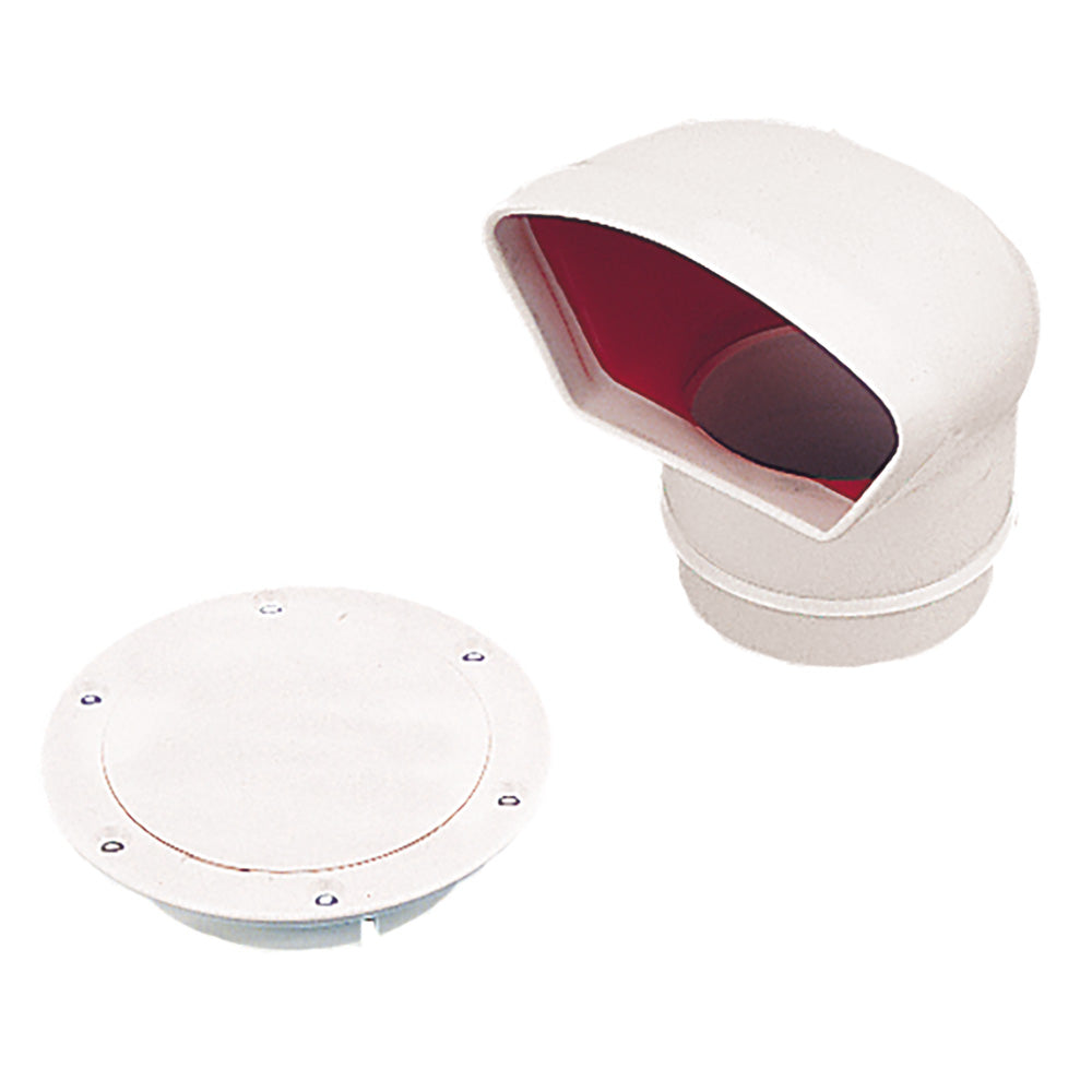 Sea-Dog Low Profile Cowl Vent/Snap-On Deck Plate - Dip Molded PVC [727130-3]