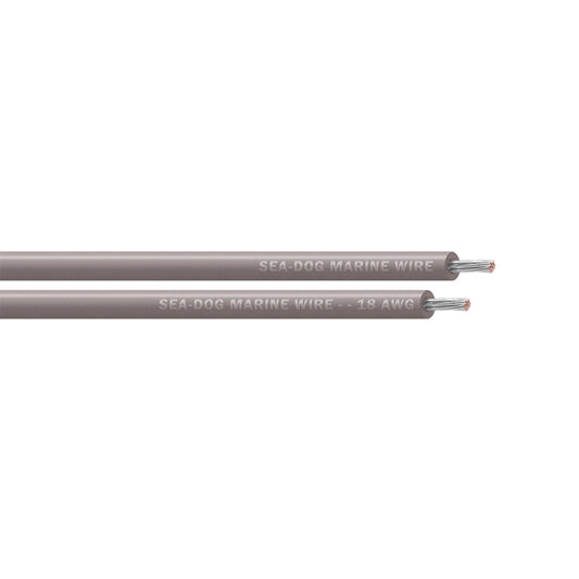 Sea-Dog 18 AWG Grey Primary Wire - 100' [8018112]
